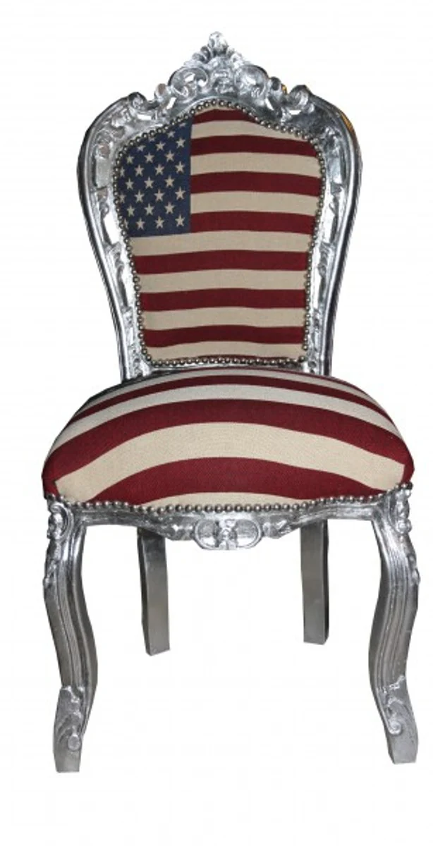 Baroque Dining Chair USA Design / Silver