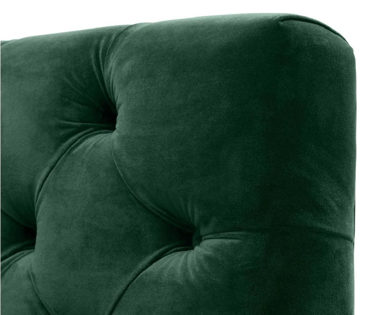 Luxury living room armchair green / black / brass 93 x 85 x H. 79 cm - Chesterfield Furniture