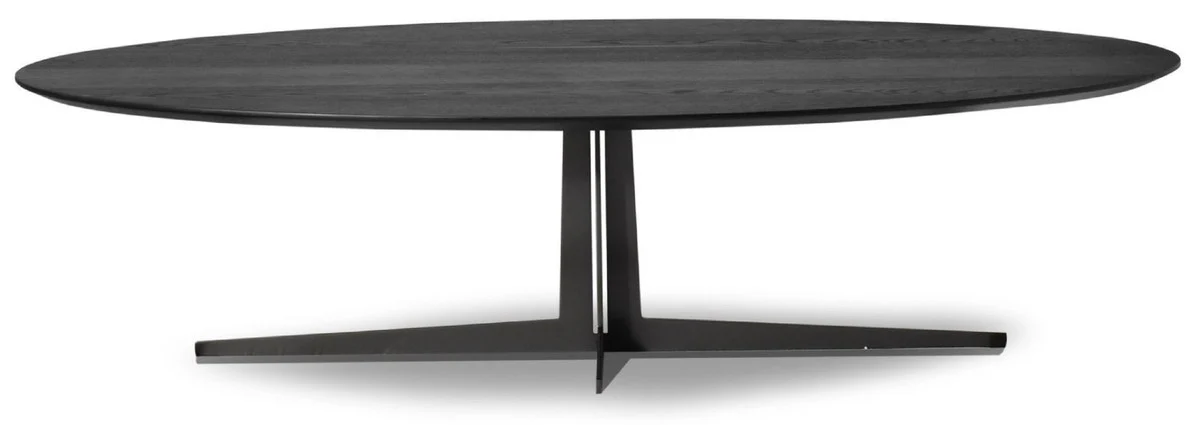 Luxury coffee table anthracite gray 150 x 80 x H. 38 cm - Oval living room table - Living room furniture - Luxury quality