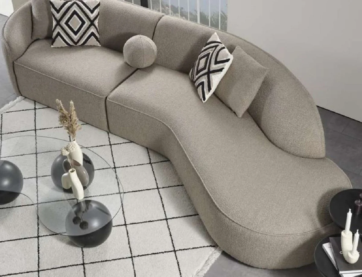 Luxury sofa gray 340 x H. 95 cm - Curved living room sofa - Hotel sofa - Living room furniture - Hotel furniture - Luxury furniture - Luxury furnishings - Living room furnishings