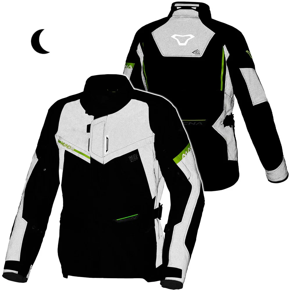 CHAQUETA 4 ESTACIONEN MACNA MUNDIAL EYE NIGHT LADY - NEGRO / GRIS / AMARILLO