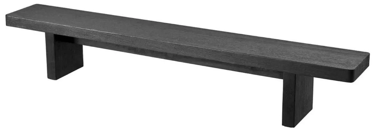 Luxury coffee table black 240 x 35 x H. 41 cm - Huge solid wood living room table - Living room furniture - Hotel furniture - Luxury furniture - Luxury furnishings