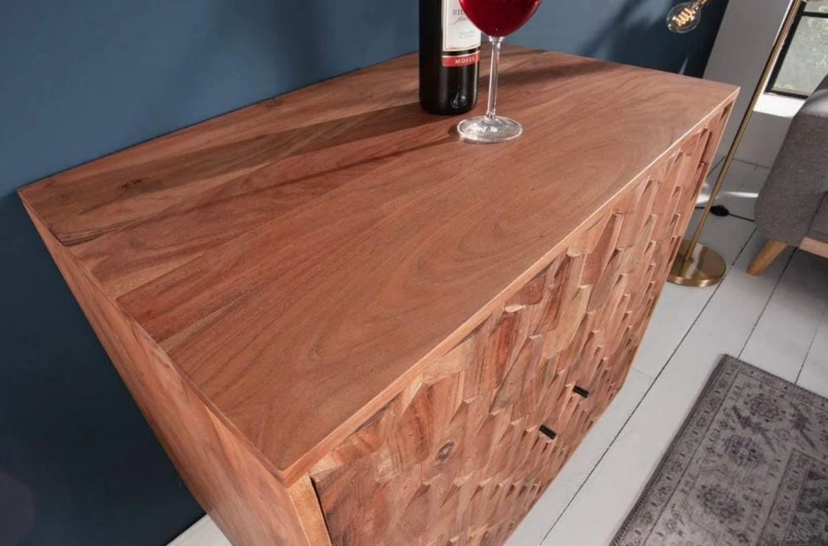 Bar cabinet brown 76 x 46 x H. 89 cm - wine cabinet with 2 doors