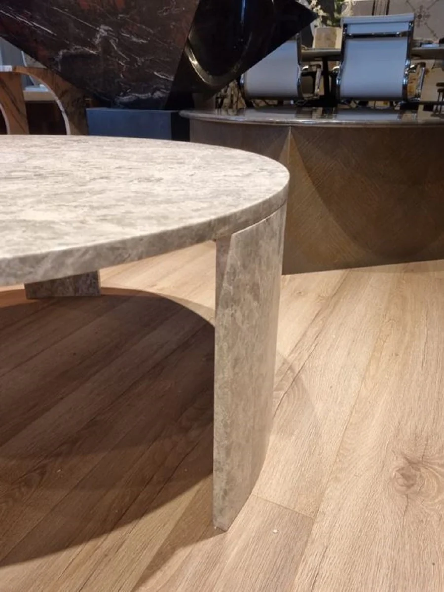 Luxury marble coffee table gray Ø 85 cm