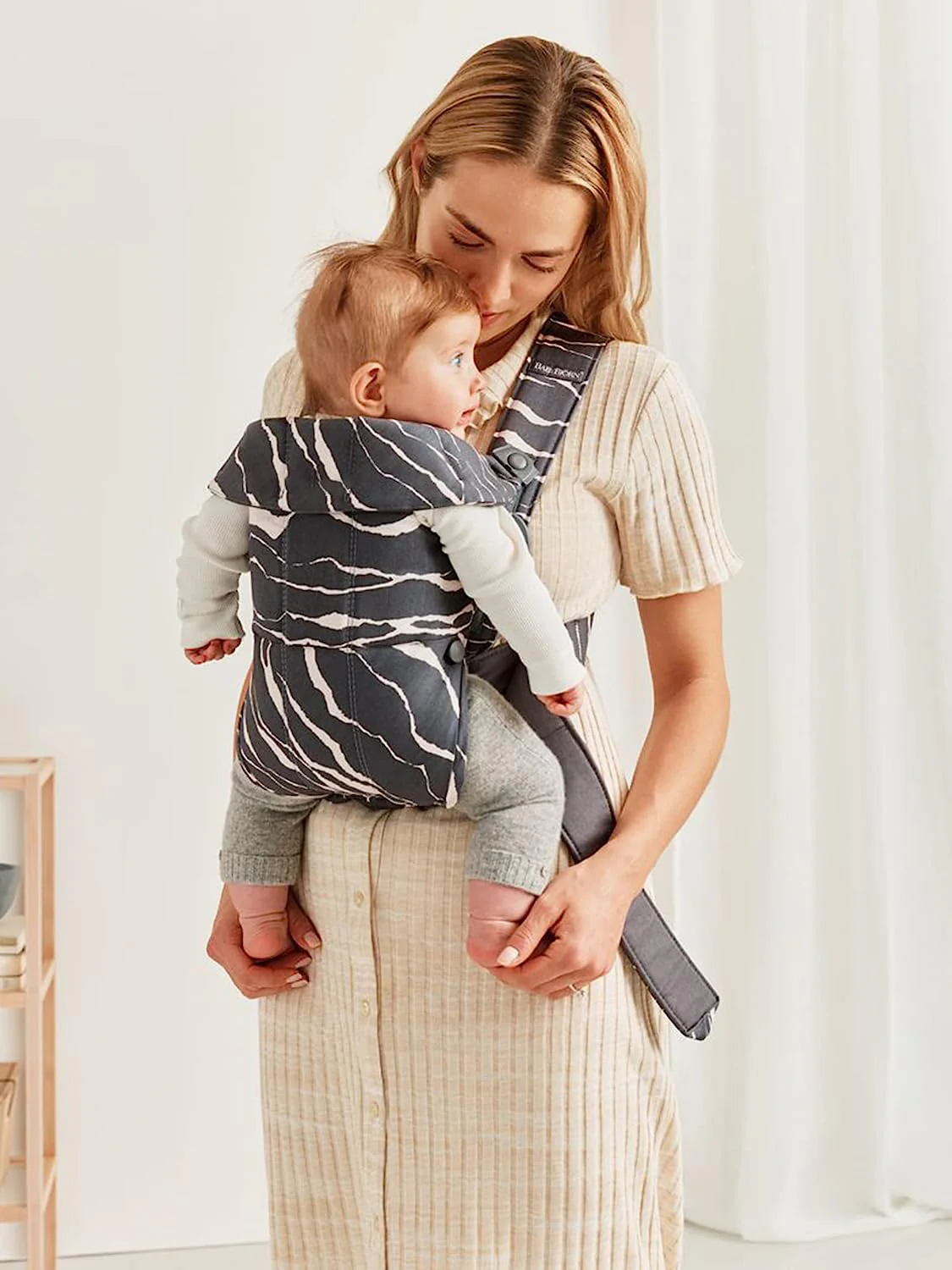 Babytrage Mini, 3D-Netz, Anthrazit/Leopard