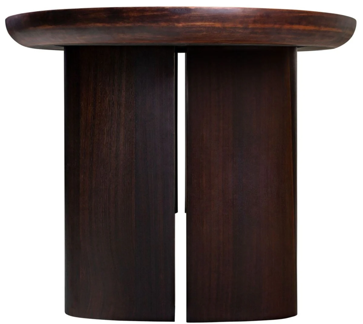 Luxury Eucalyptus Veneer Dining Table Dark Brown - Various Sizes - Oval Kitchen Table - Solid Wood Dining Room Table - Luxury Dining Room Furniture