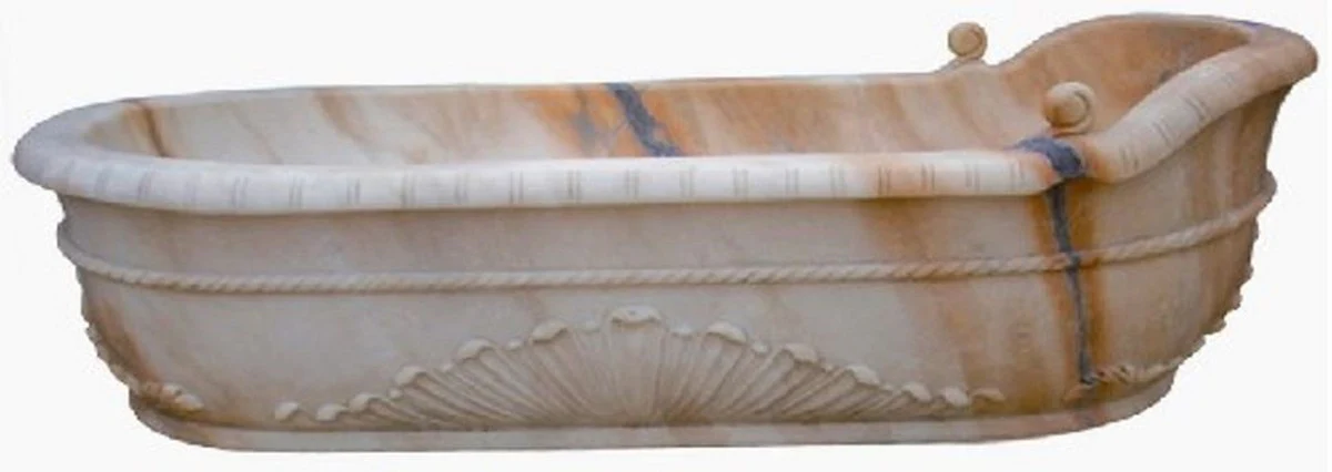 Luxury Baroque Bathtub Sunset Red 180 cm - Freestanding Marble Bathtub - Baroque Bathroom Accessories - Noble & Magnificent