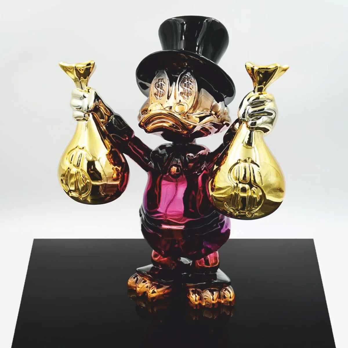 Deko Figur Ente Bunt Chrom H. 45 cm - Wohnzimmer & Garten Deko