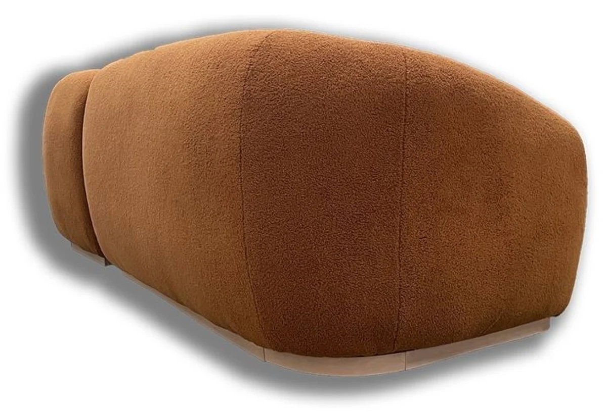 Luxury sofa brown / natural colors 260 x 100 x H. 100 cm - living room sofa - hotel sofa - living room furniture - hotel furniture - luxury furniture - luxury furnishings