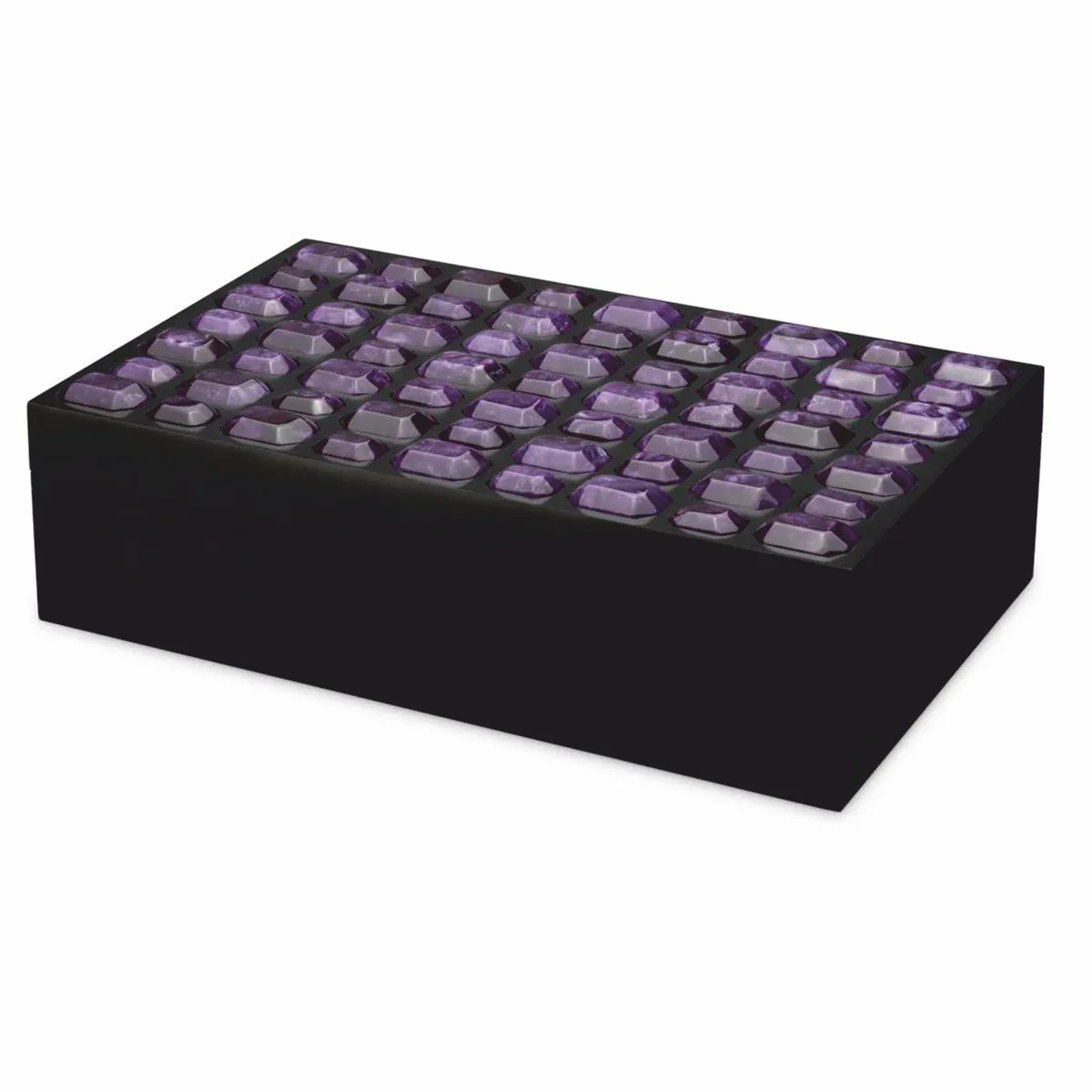 Luxus Schmuckkasten Schwarz / Lila 37,5 cm - Aufbewahrungsbox