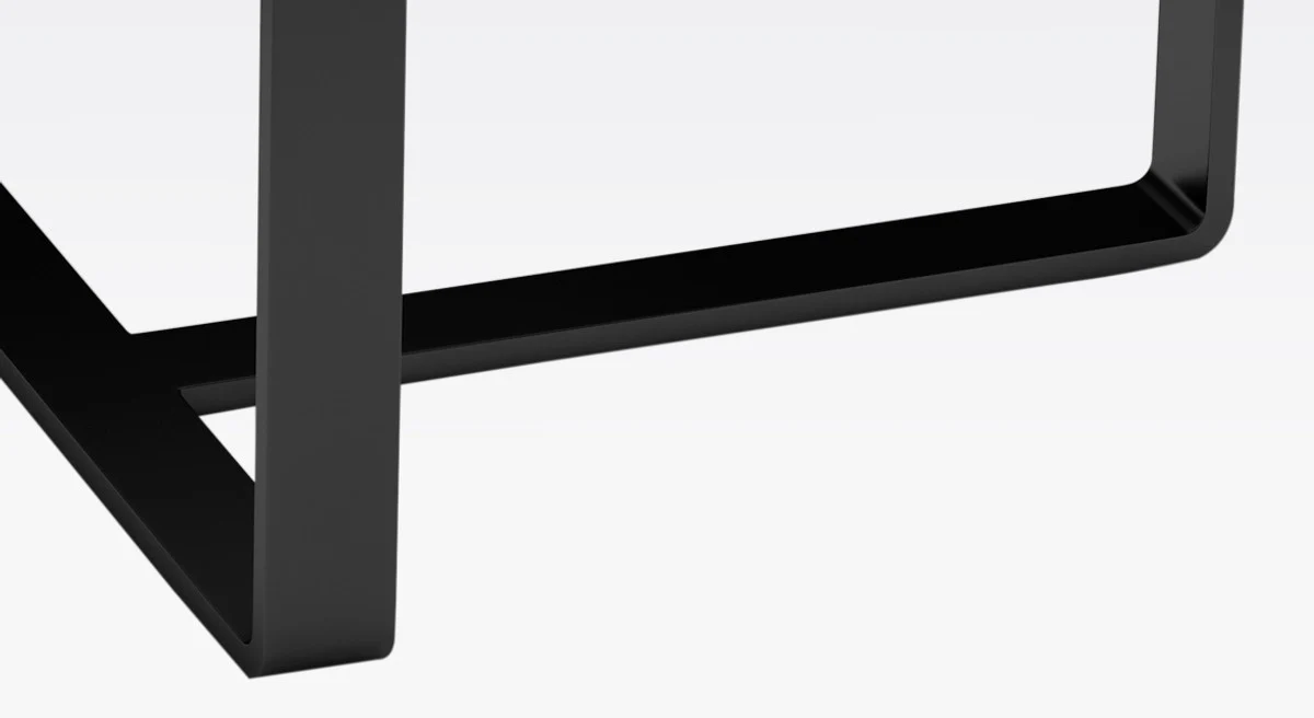 Luxury coffee table black / white 73 x 73 x H. 40 cm - Modern square living room table with marble top - Luxury living room furniture