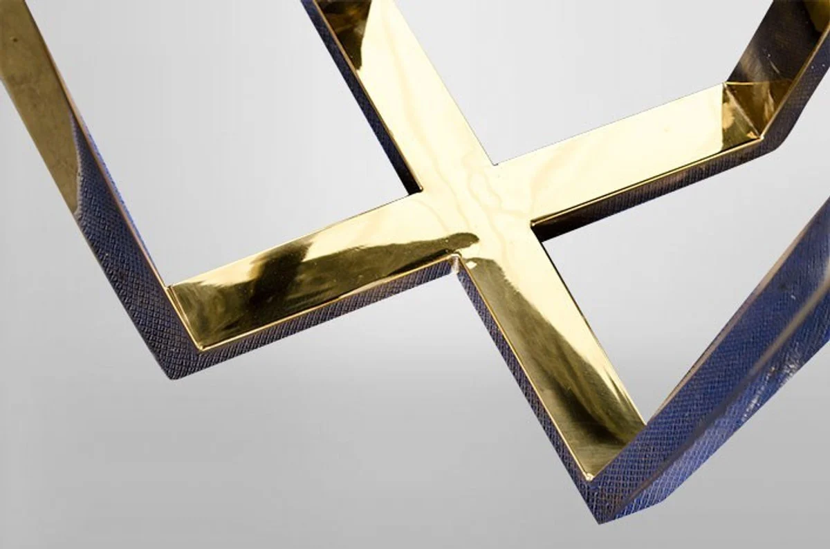 Art Deco side table gold metal / marble 35 x 35 cm - Art Nouveau table - furniture flower table