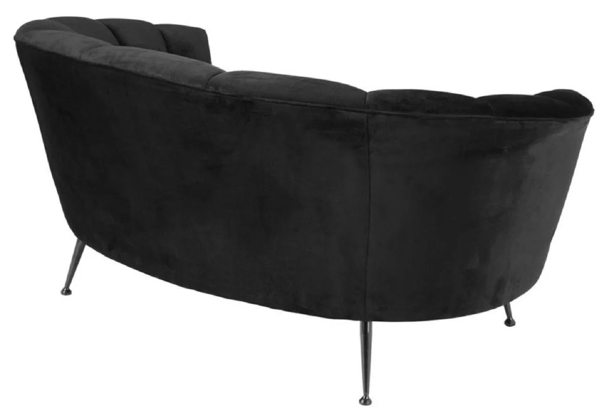 Designer sofa black / dark bronze 164 x 74 x H. 73 cm - luxury collection
