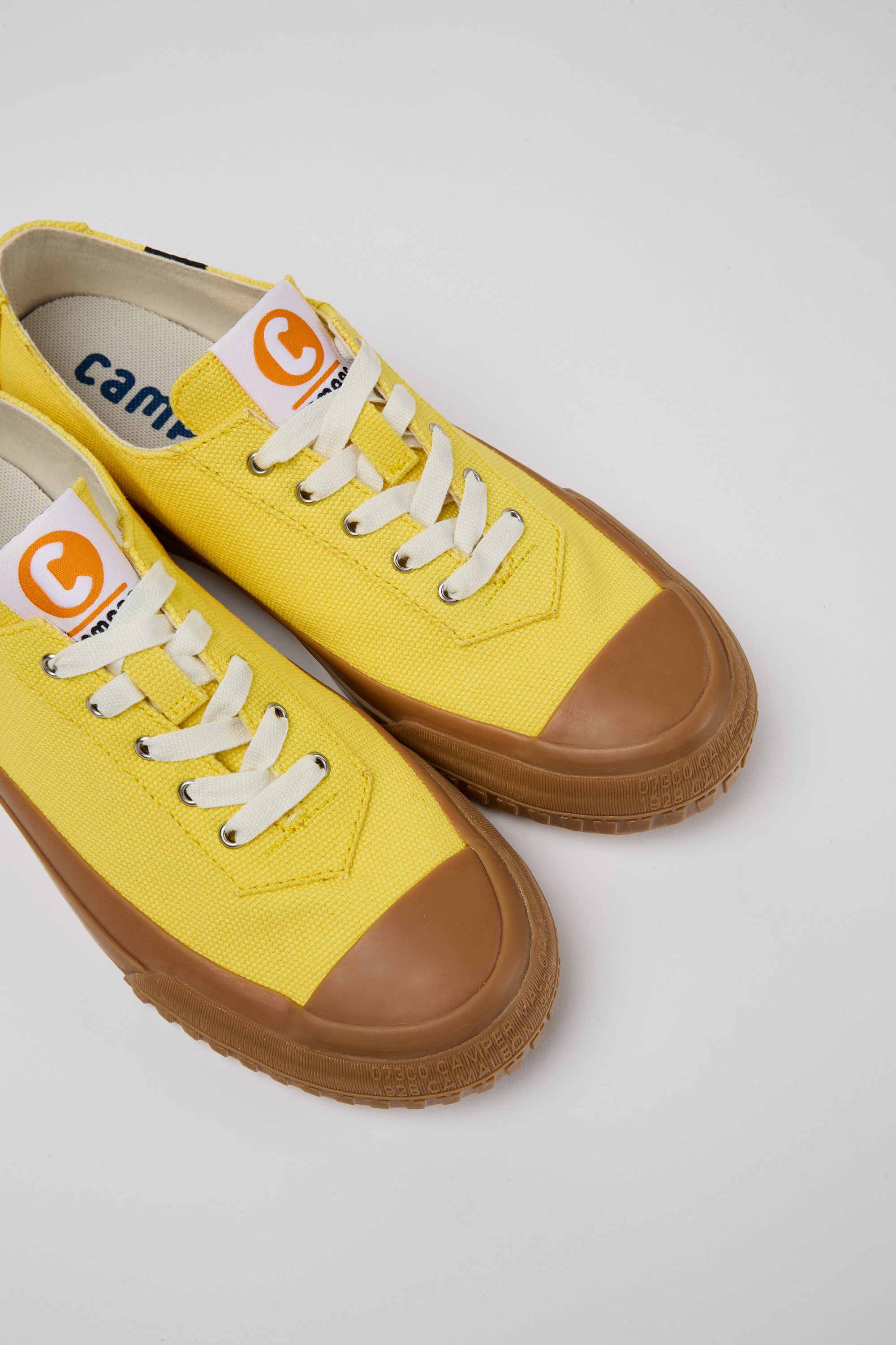 Camaleon - Gelb recycelte Baumwollsneaker für Damen