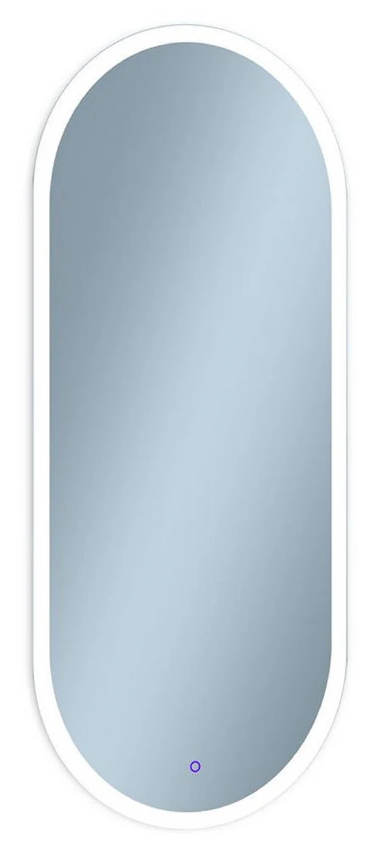Luxury bathroom mirror 45 x 2.5 x H. 105 cm - Oval wall mirror with LED lighting - Bathroom furniture - Bathroom accessories - Luxury furniture