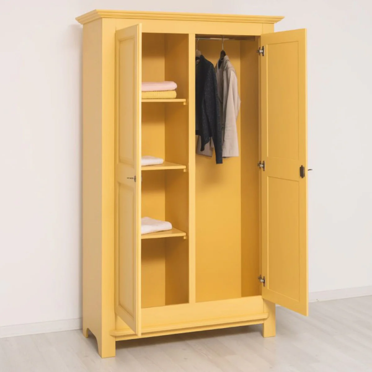 Country house style bedroom cupboard yellow 121 cm - bedroom furniture