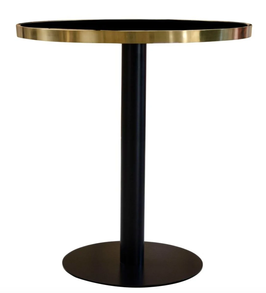 Luxury dining table black / gold 70 x H. 76 cm - designer dining room furniture