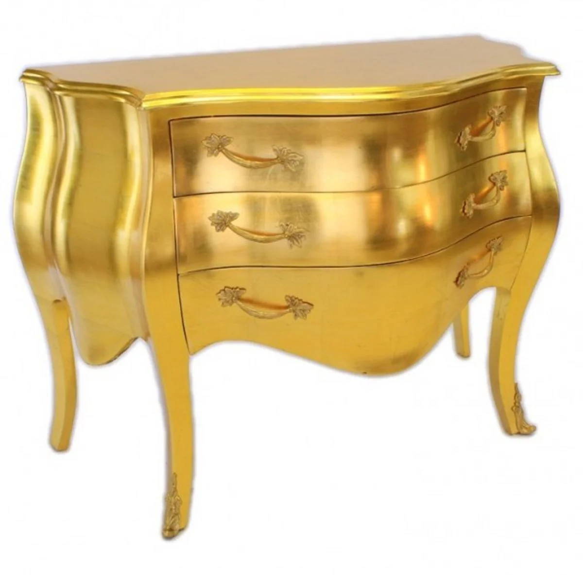 Baroque chest of drawers gold 100 cm - antique style furniture living room