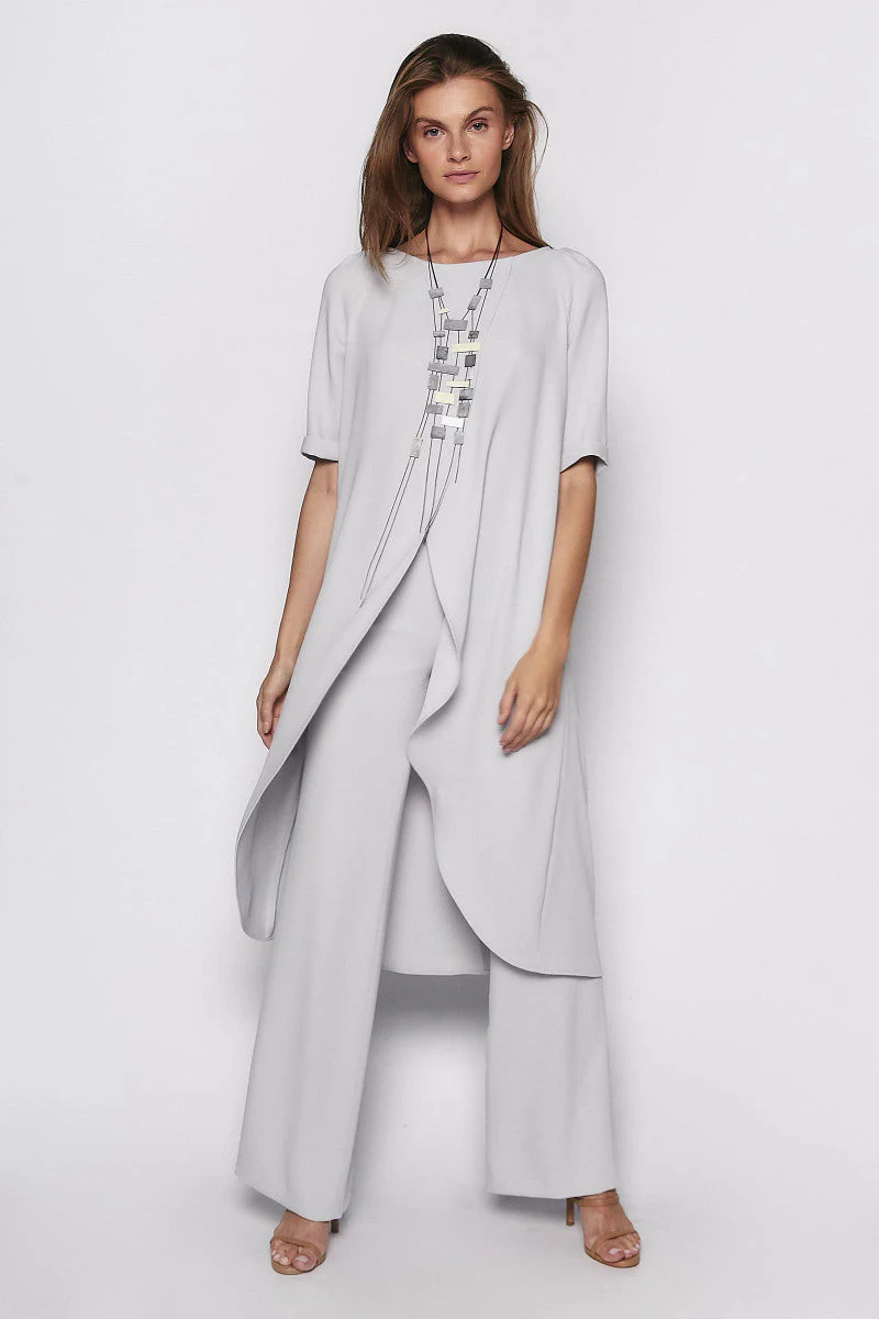 Rivera-Spanien Pantalón Palazzo Gris Perla