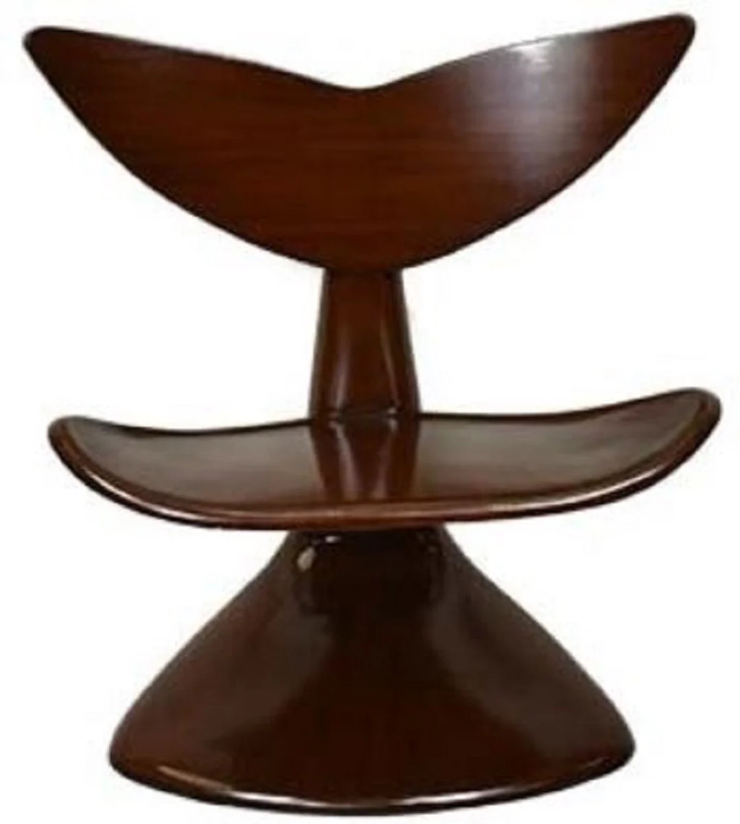 Designer mahogany chair dark brown 83 x 68 x H. 87 cm - designer furniture - luxury quality