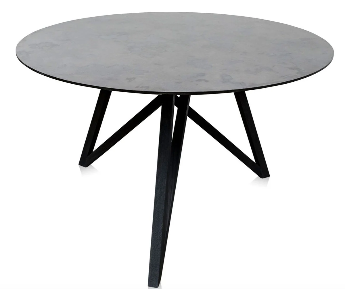 Luxury dining table with mineral-coated table top 120 x H. 76 cm - designer dining room furniture