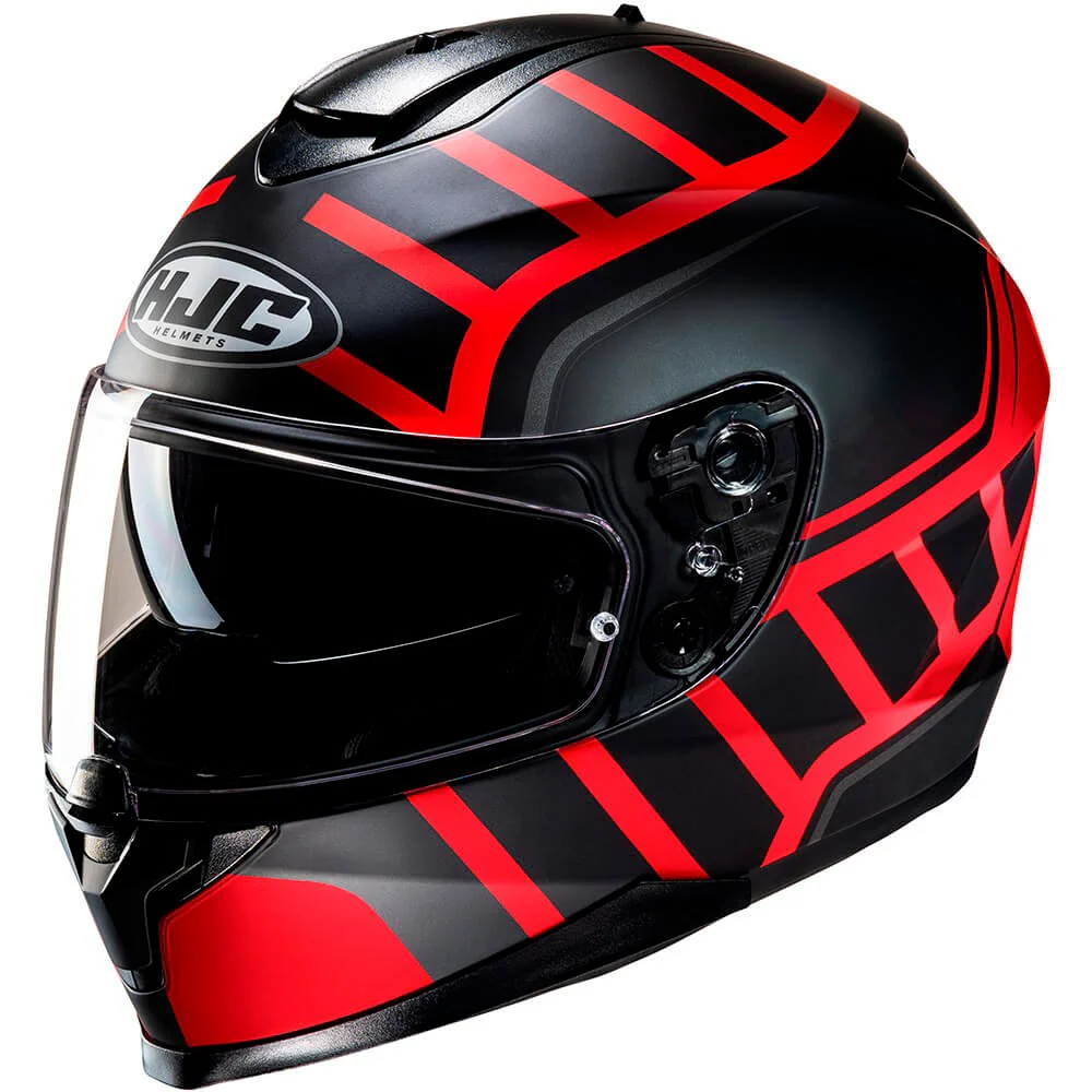 CASCO HJC C70N HOLT - NEGRO / ROJO
