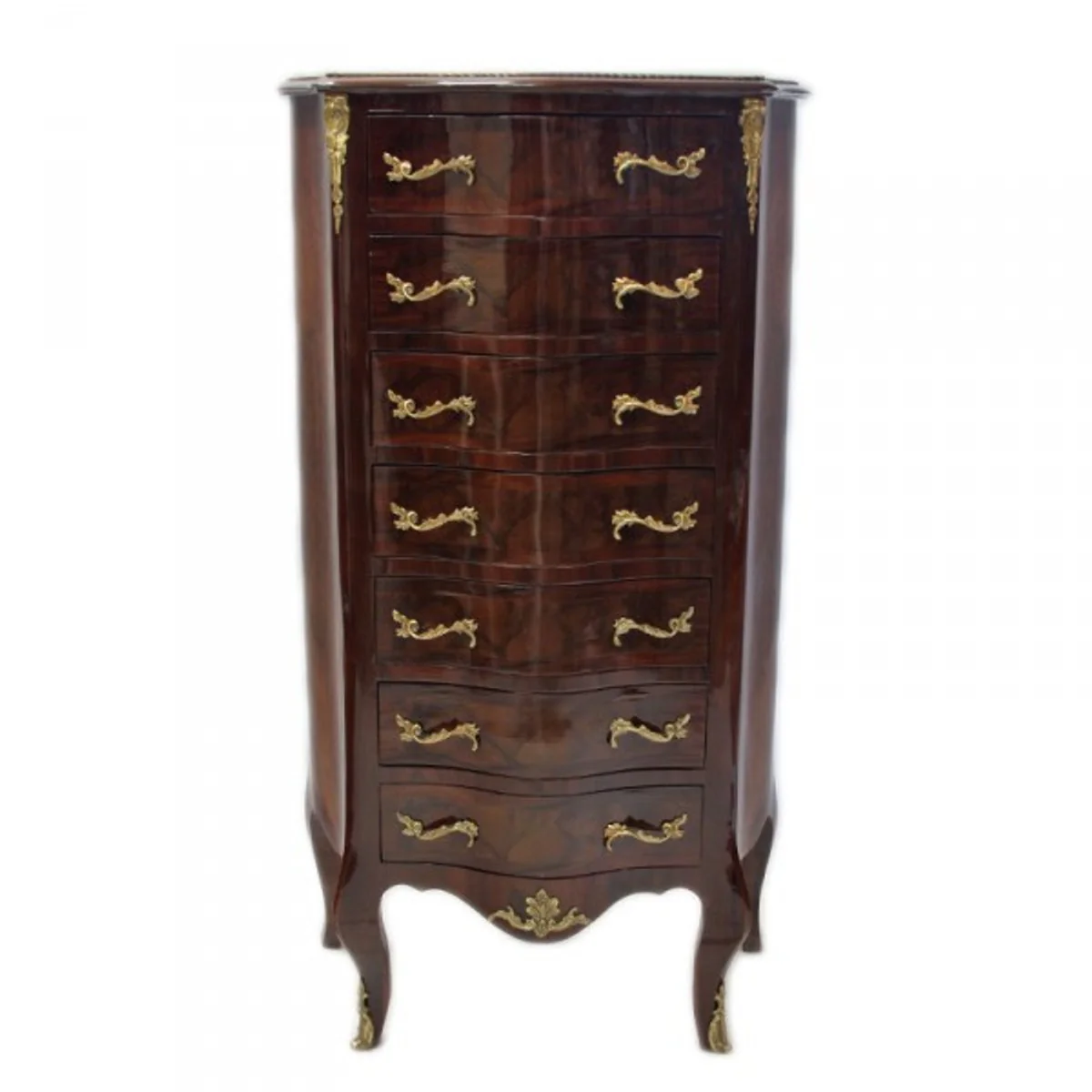 Baroque chest of drawers with 7 drawers model mahogany