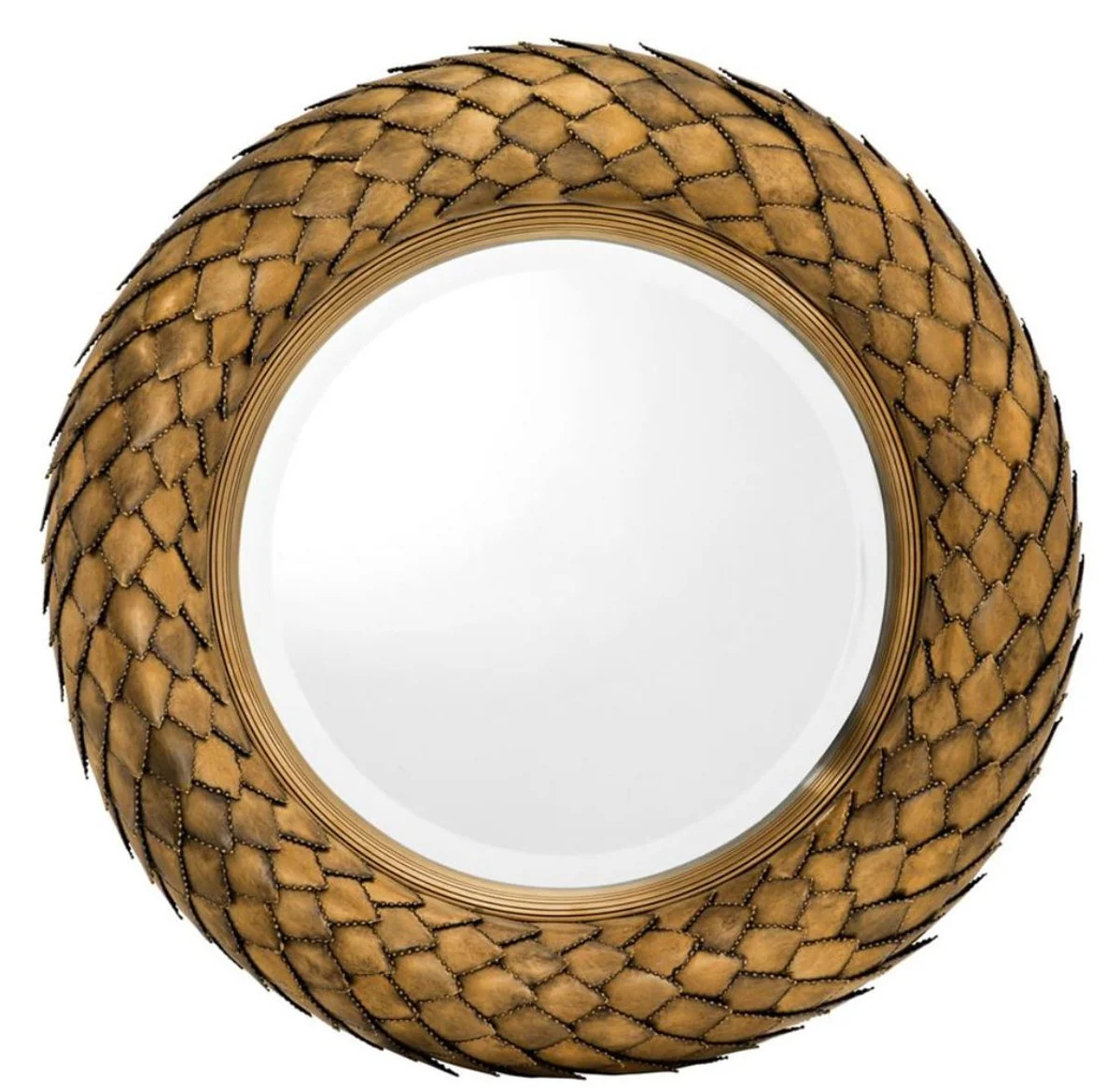 Luxury wall mirror vintage brass diameter 60 cm - living room mirror