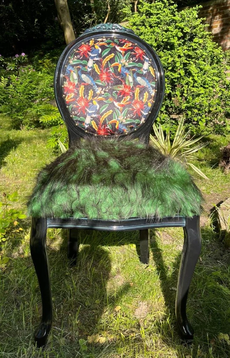 Pompöös by Luxury Baroque Faux Fur Dining Room Chair Jungle - designed by Harald Glööckler