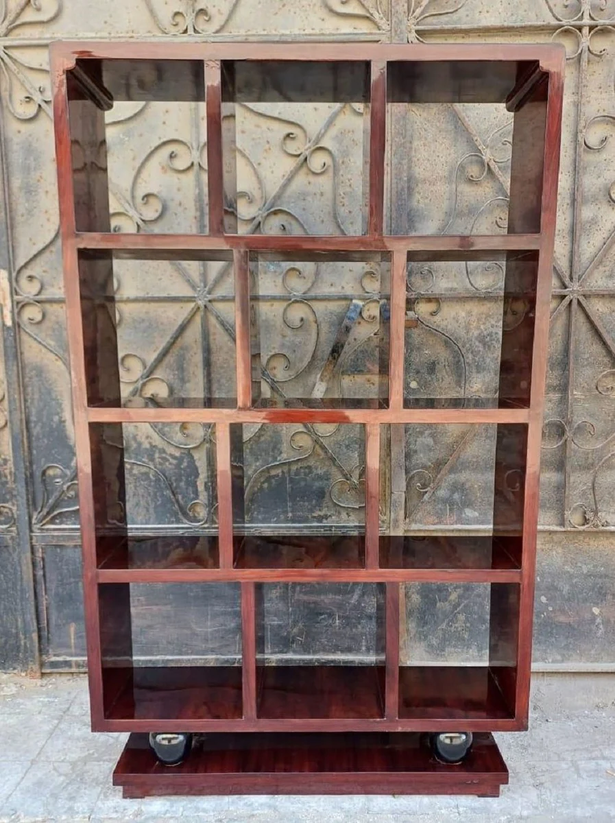 Massivholz Regalschrank Mahagonibraun 110 x 30 x H. 160 cm