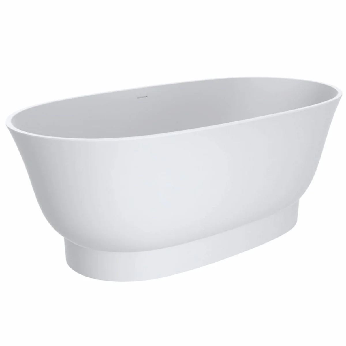 Freestanding luxury Art Deco bathtub matt white 160 cm