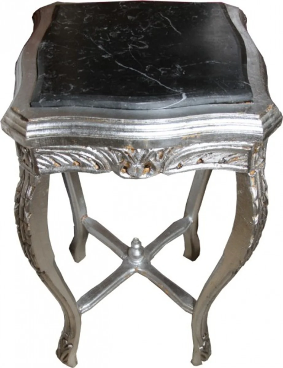Baroque side table silver ModY3 73x 39 cm
