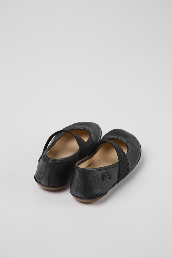 Schwarz Leder Ballerinas für Jungen