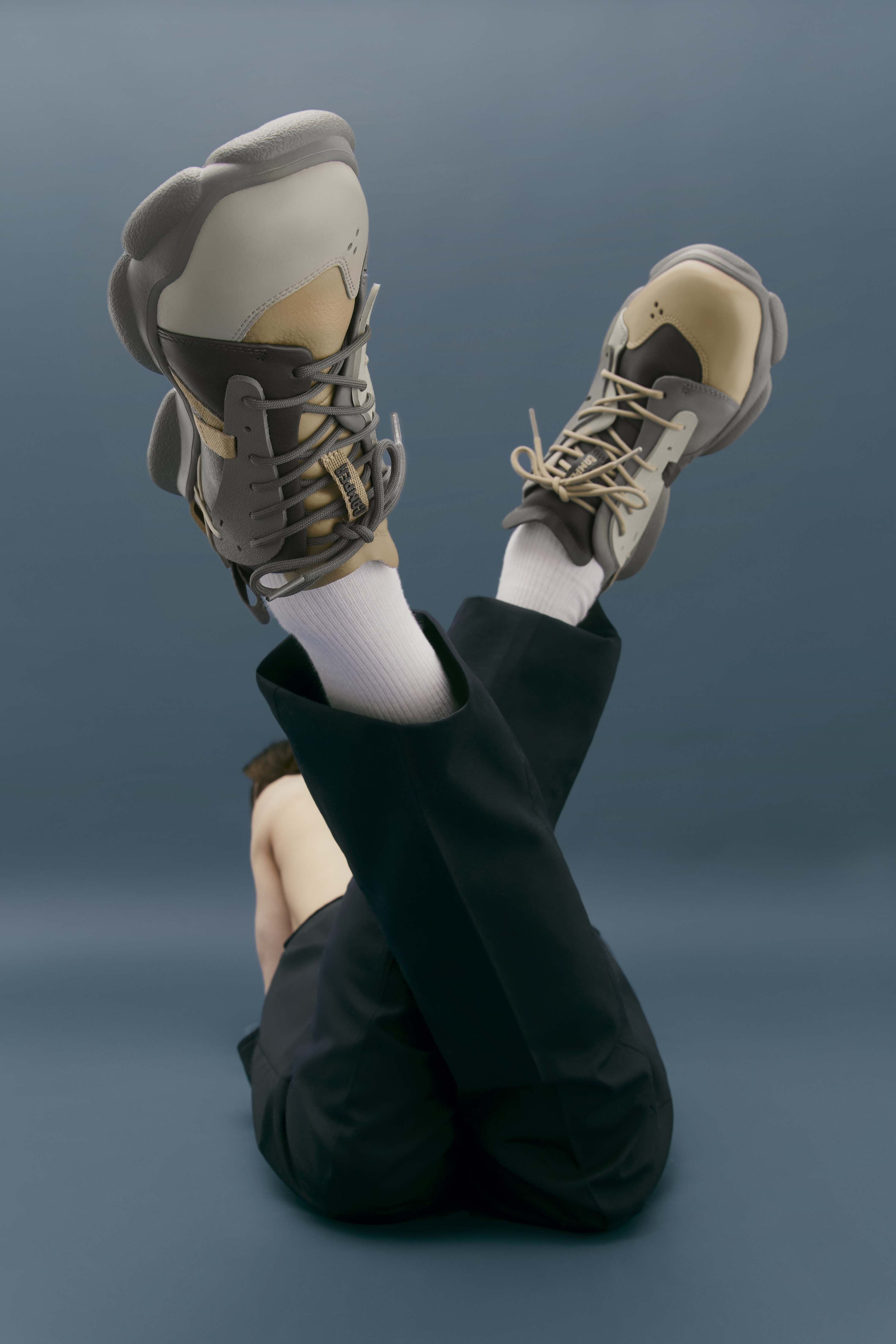 Twins - Mehrfarbiges Leder und Textil Sneaker für Herren