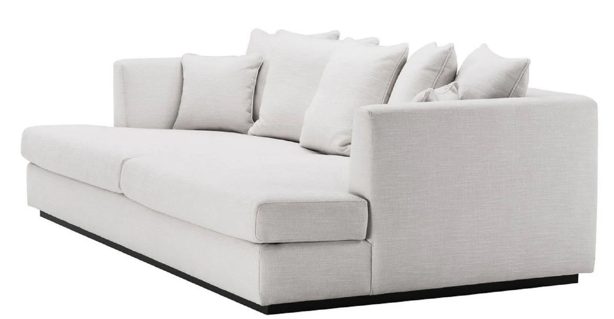 Luxury living room sofa white / black 265 x 151 x H. 90 cm - Couch with 7 cushions - Luxury living room furniture