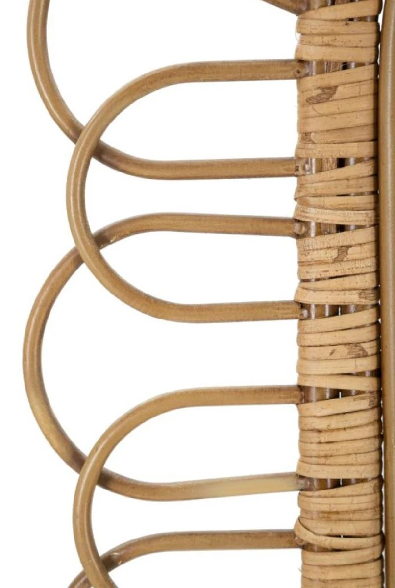 Luxury mirror natural color H. 80 cm - wall mirror with rattan weave