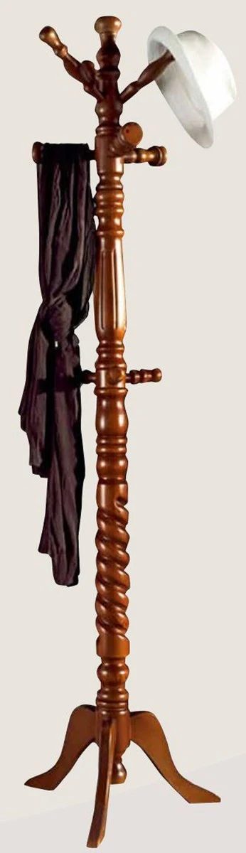 Luxury coat rack brown Ø 43 x H. 173 cm - Solid wood clothes rack - Cloakroom furniture - Hotel furniture - Luxury quality - Made in Italy