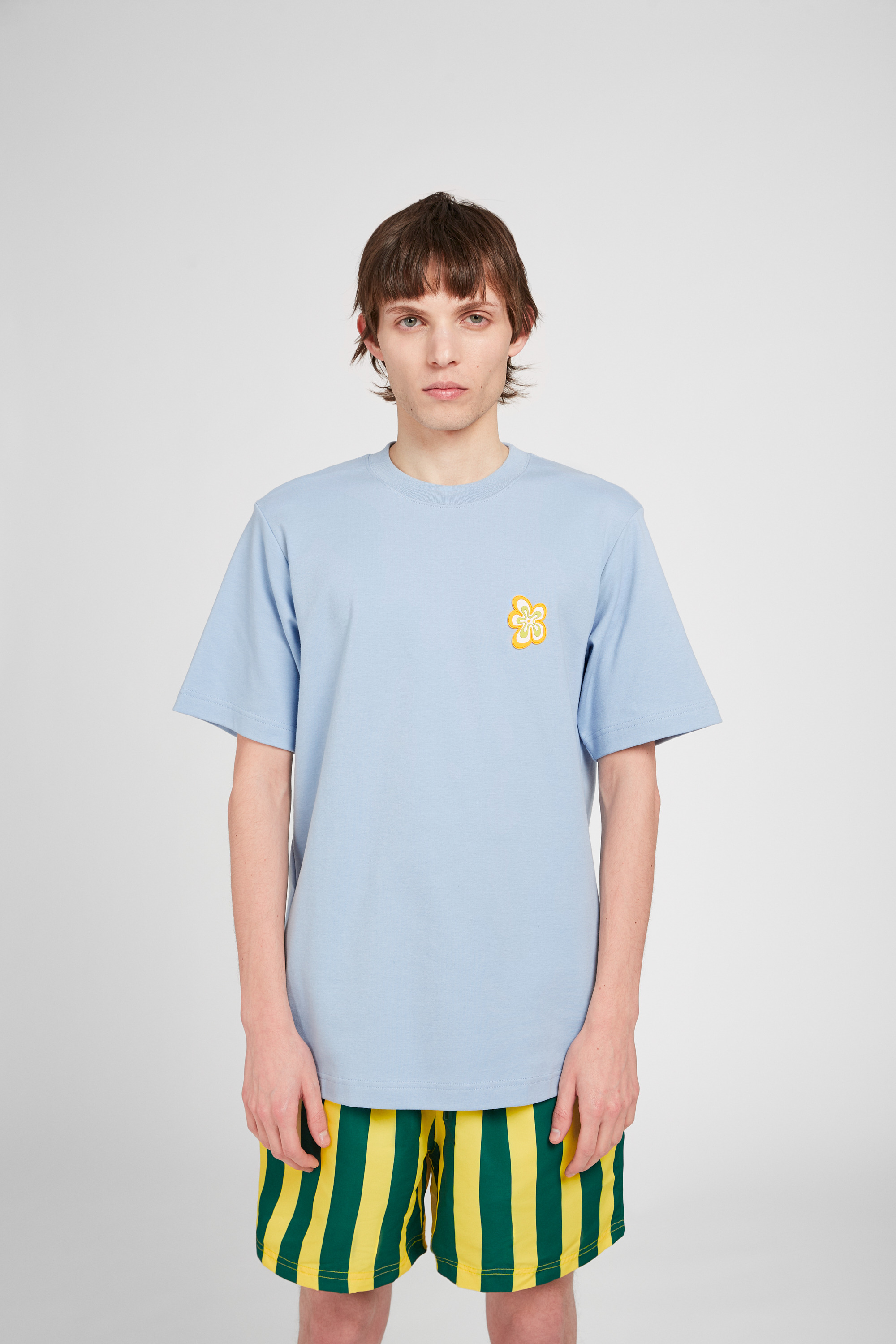 T-Shirt - Blaue Bio-Baumwolle T-Shirt