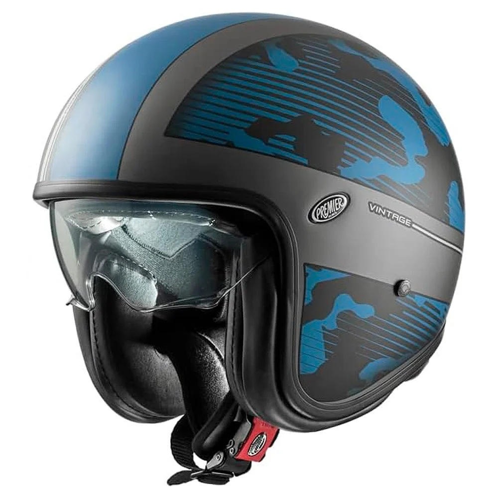 CASCO JET PREMIER VINTAGE DX 12 NEGRO / AZUL