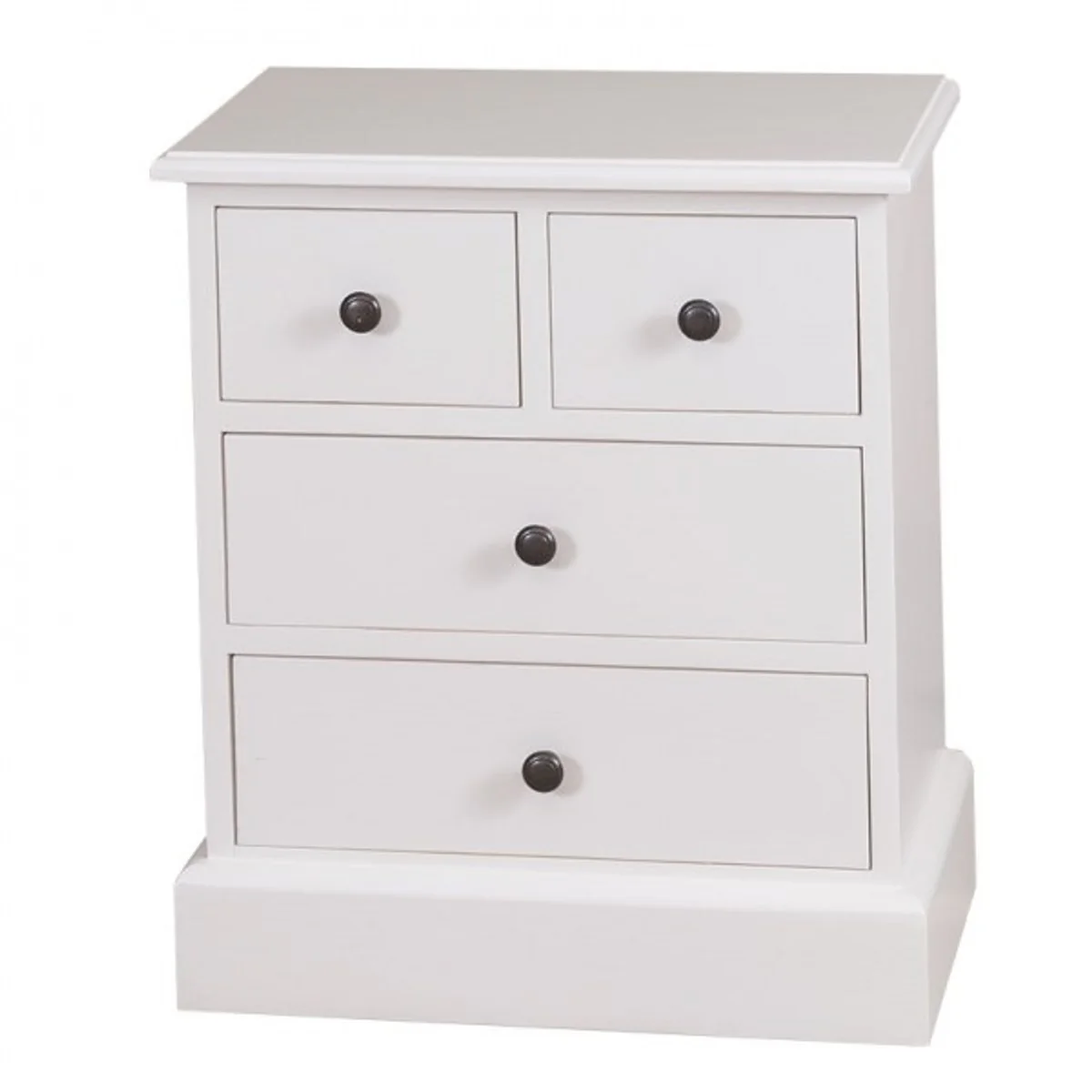 Country house style chest of drawers with 4 drawers - Art Nouveau shabby chic furniture - solid wood nightstand