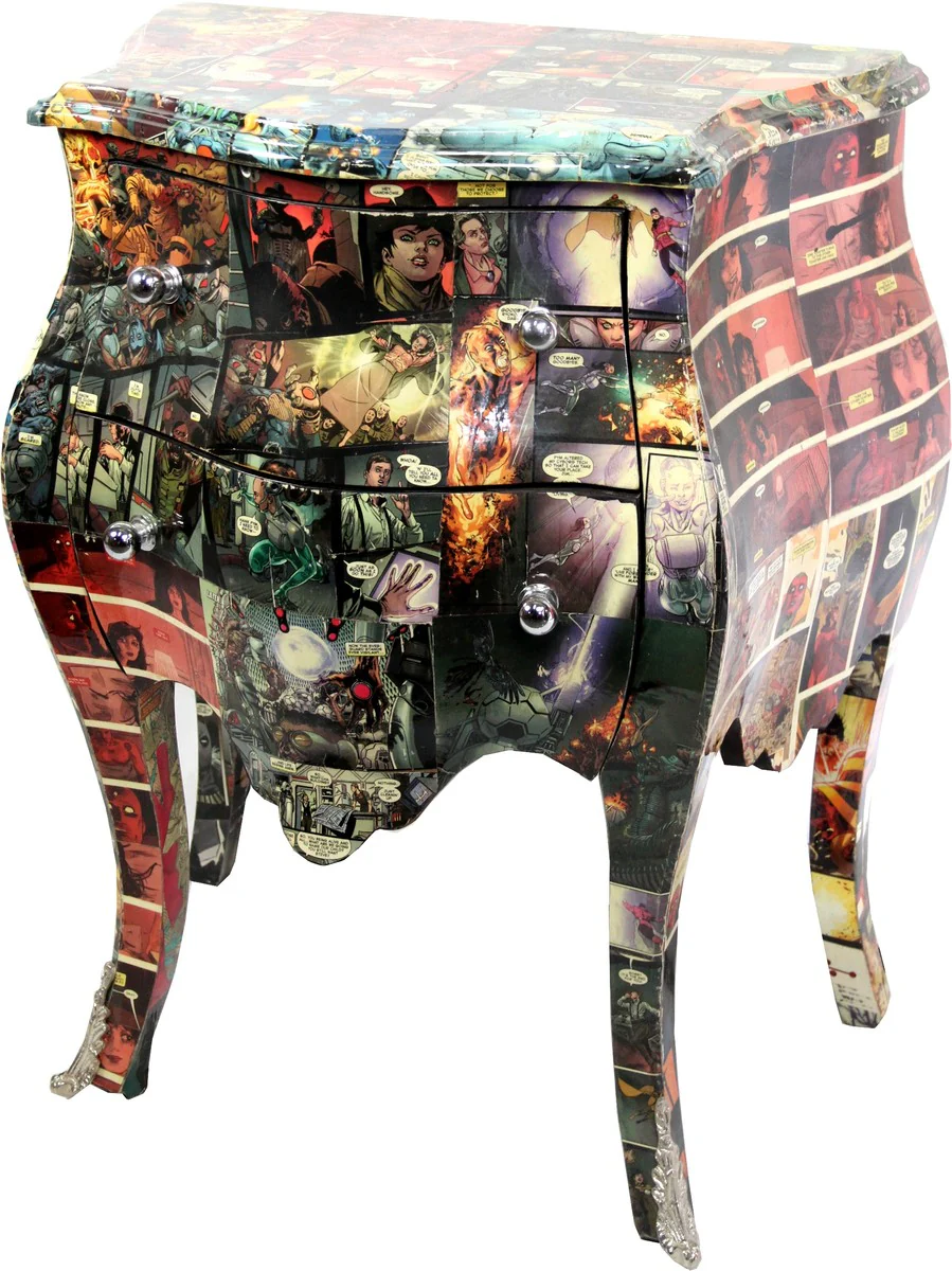 Barock Kommode Comic Design 63 cm x H 75 cm Mod2 - Handgefertigtes Unikat - Limited Edition