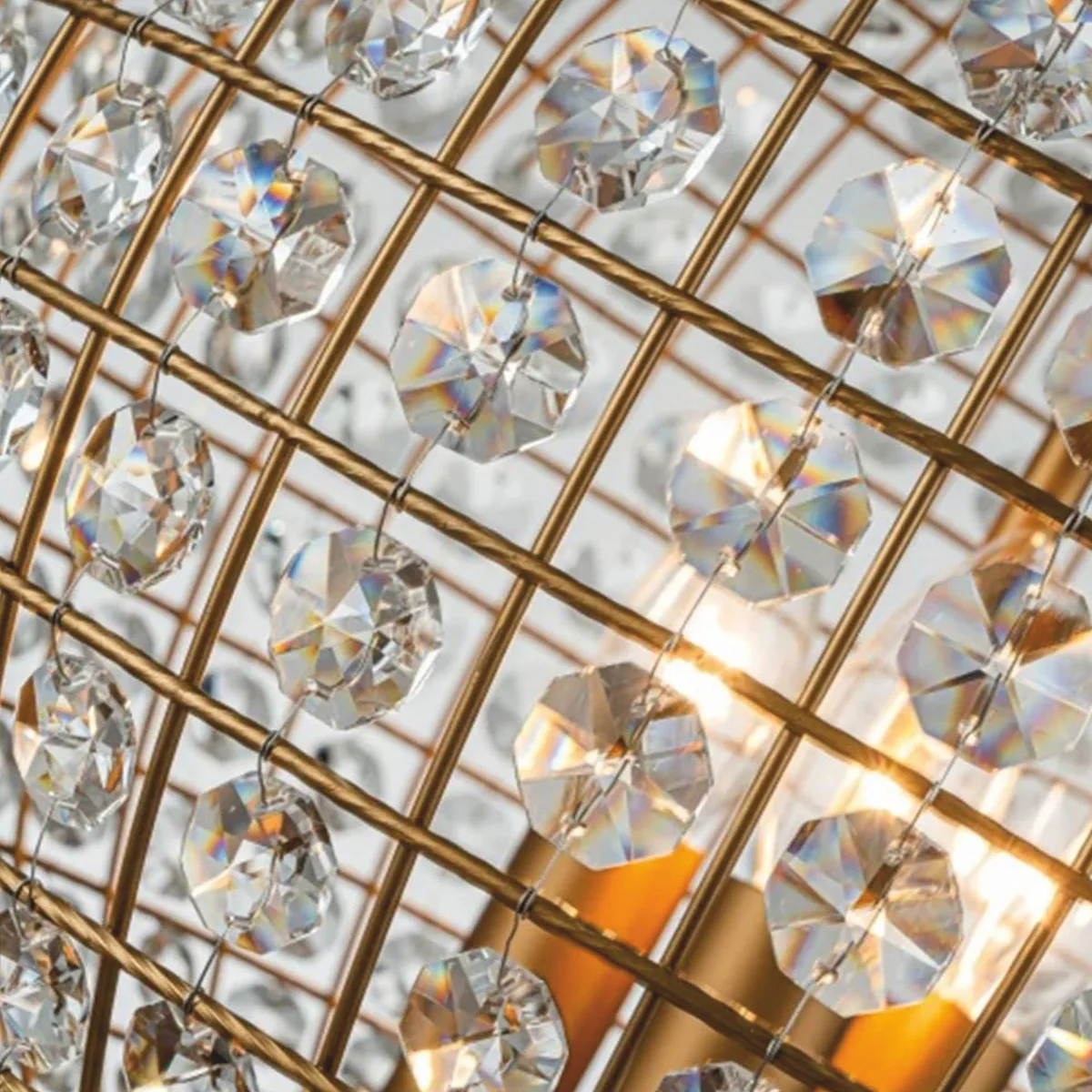 Baroque crystal chandelier gold Ø 40 x H. 50 cm - Baroque lights