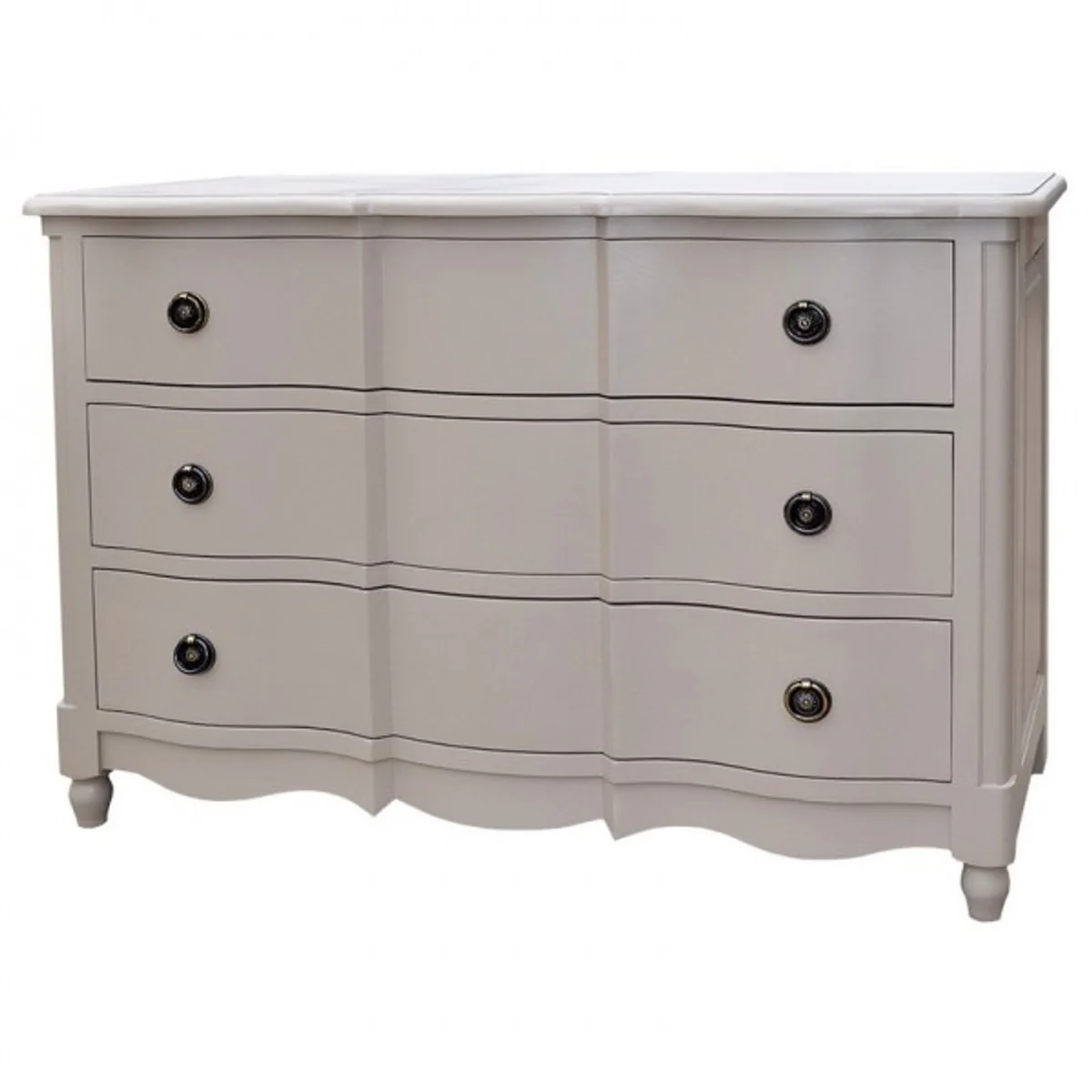 Baroque chest of drawers with 3 drawers 130 cm - Art Nouveau country house style furniture - solid wood