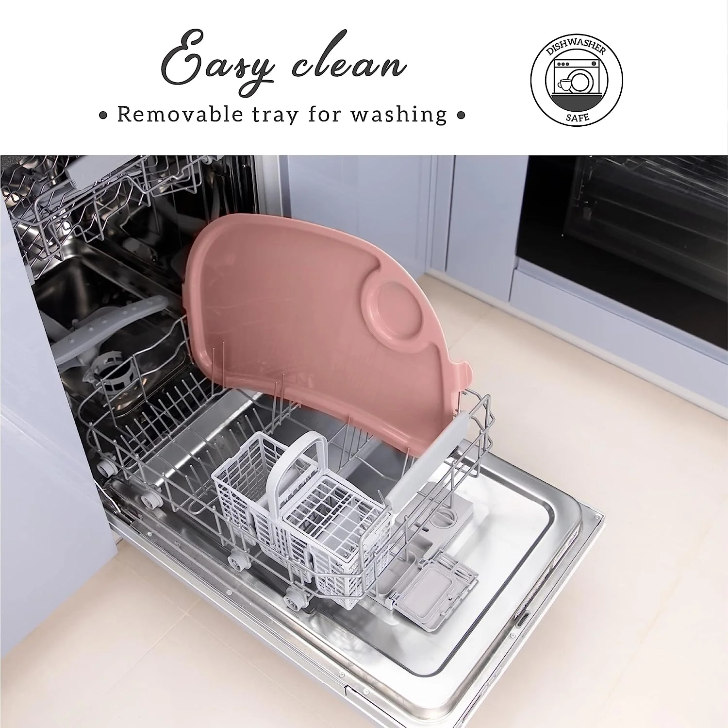 Hochstühle für Babys und Kleinkinder – Dunkelgrauer Silla para Comer de Bebe – Babyhochstuhl in 7 verschiedenen Höhen verstellbar