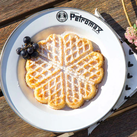 Petromax Enamel Teller Set - Pack of 2 white enamel plates