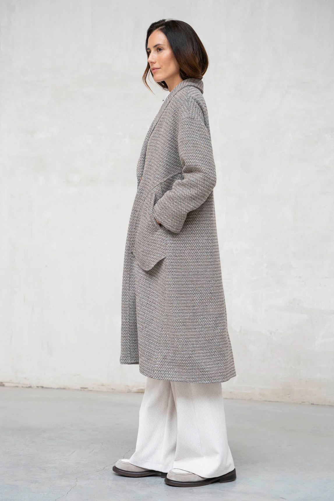 Rivera-Spanien Tivoli Mantel grau meliert