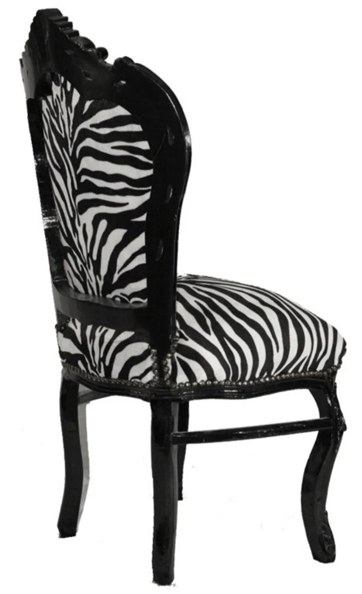 Baroque dining room chair zebra / black