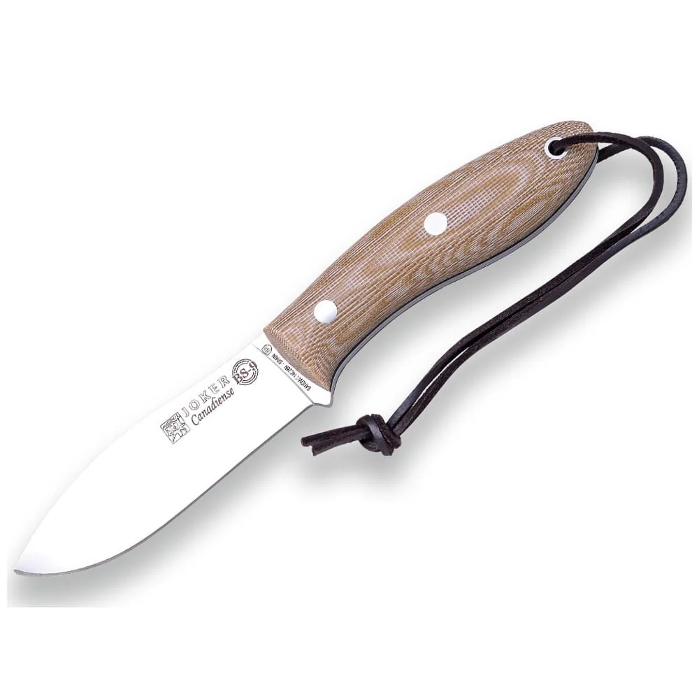 Joker BS9 Canadiense Canvas Micarta - Cuchillo de supervivencia y buschcraft