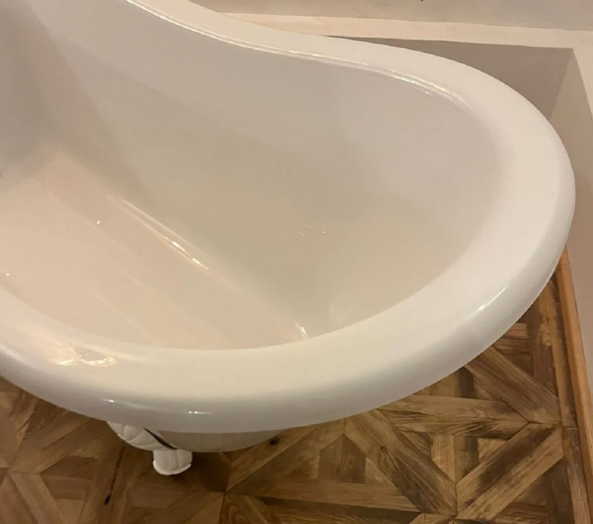 Art Nouveau bathtub white / white 170 cm - Freestanding retro style bathtub