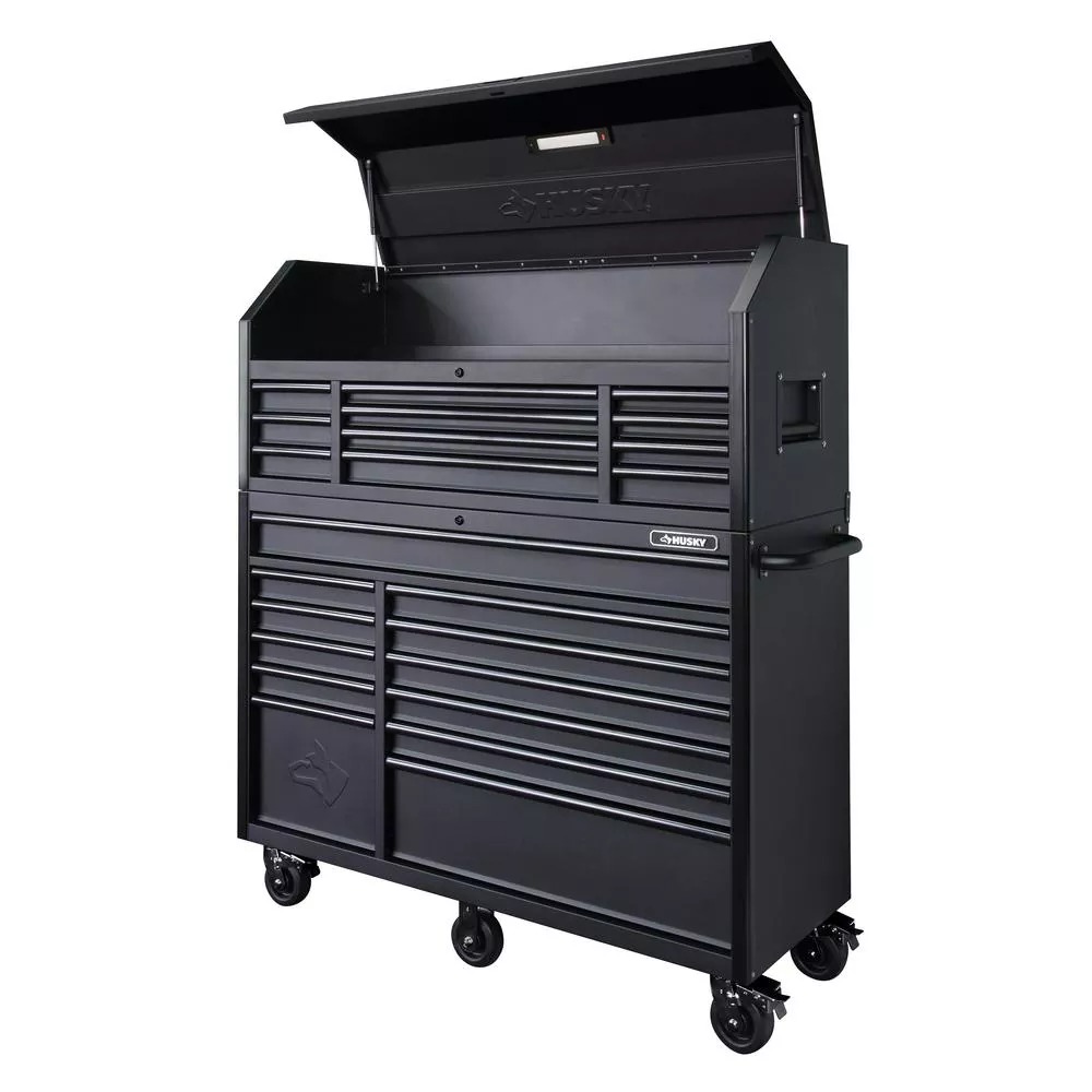 Oh Gott, 56. W 23-DRAWER, DEEP COMBINATION TOOL CHEST UND ROLLING CABINET SET IN MATTE BLACK